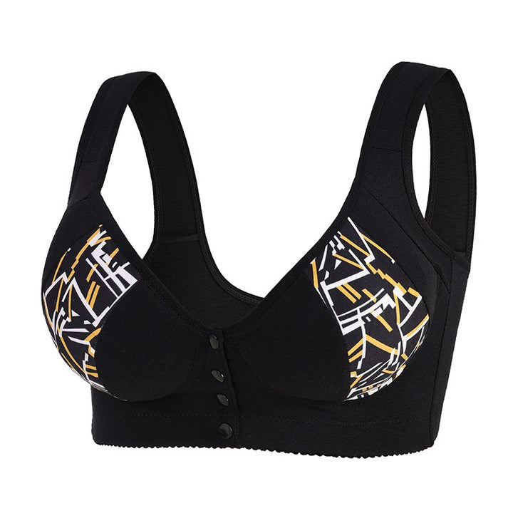 Flexible Fit Front Snap Bra Black