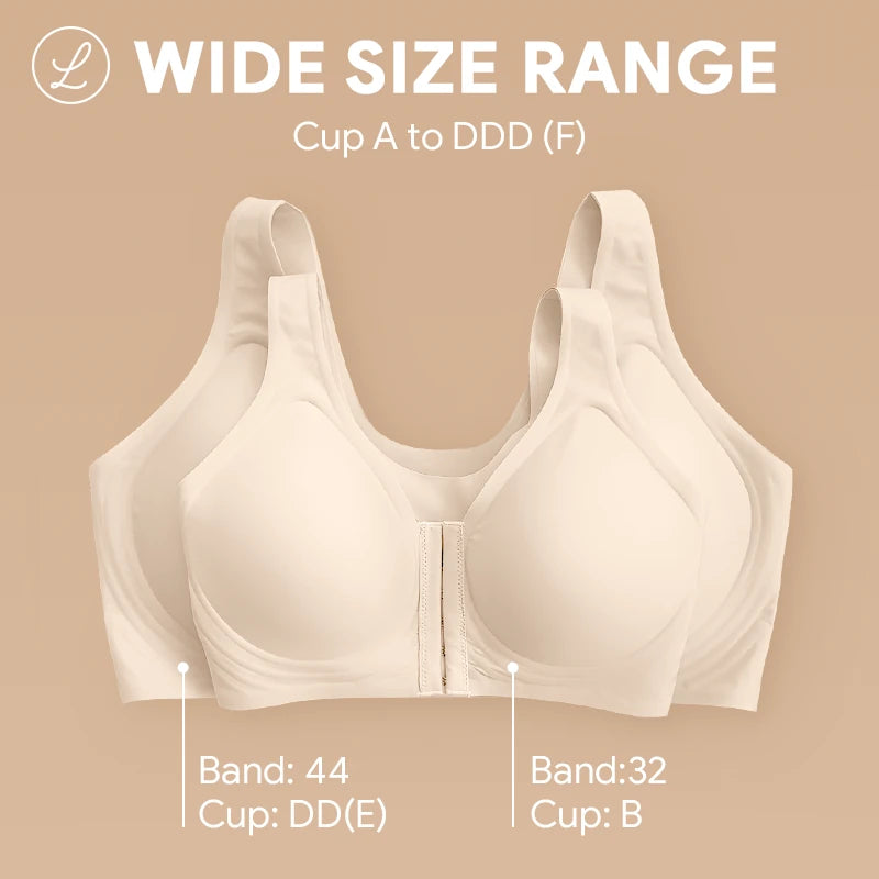 Seamless Front Buckle Cross Back Shaping Bra