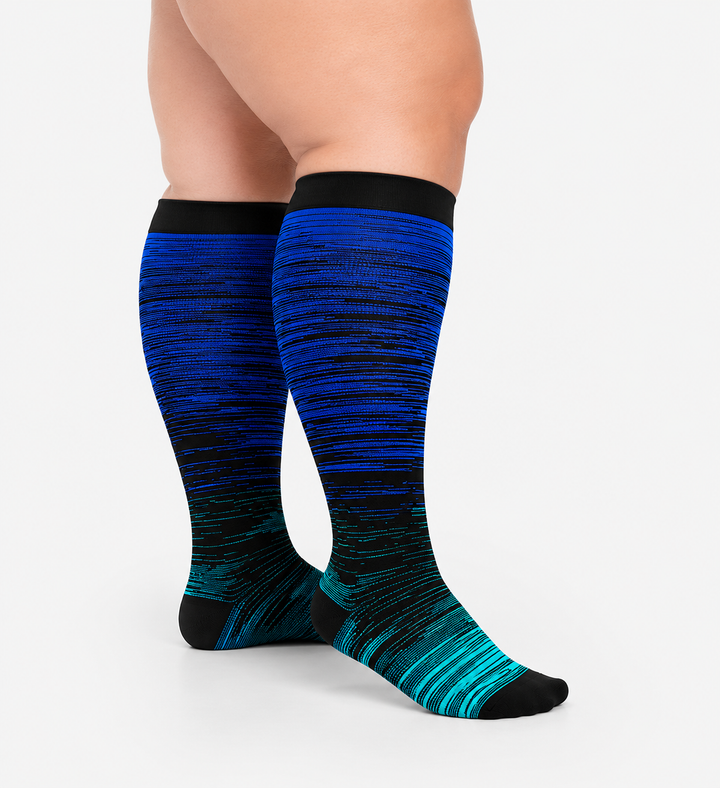 Plus Signature Stripes Compression Socks