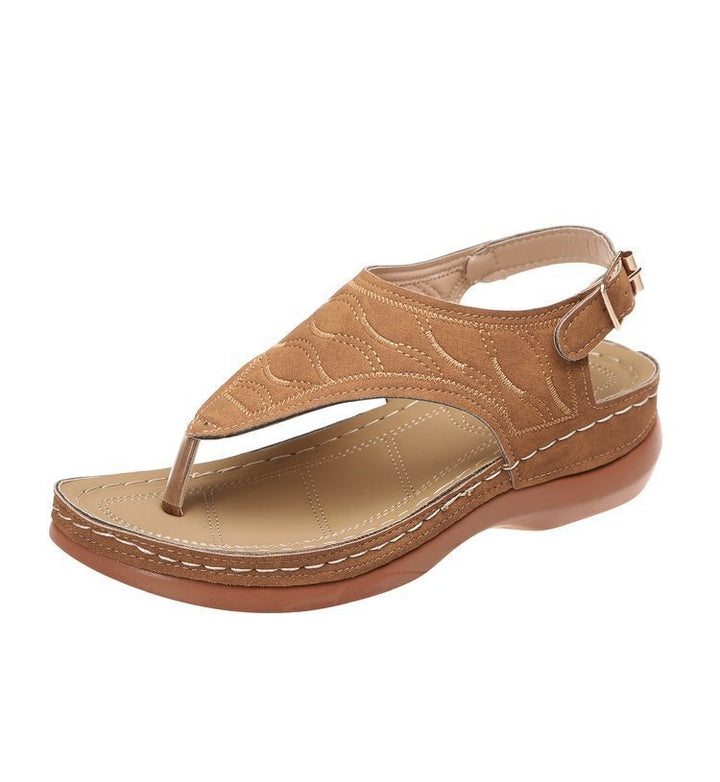 Leather Orthopedic Arch Support Sandals Diabetic Walking Sandals