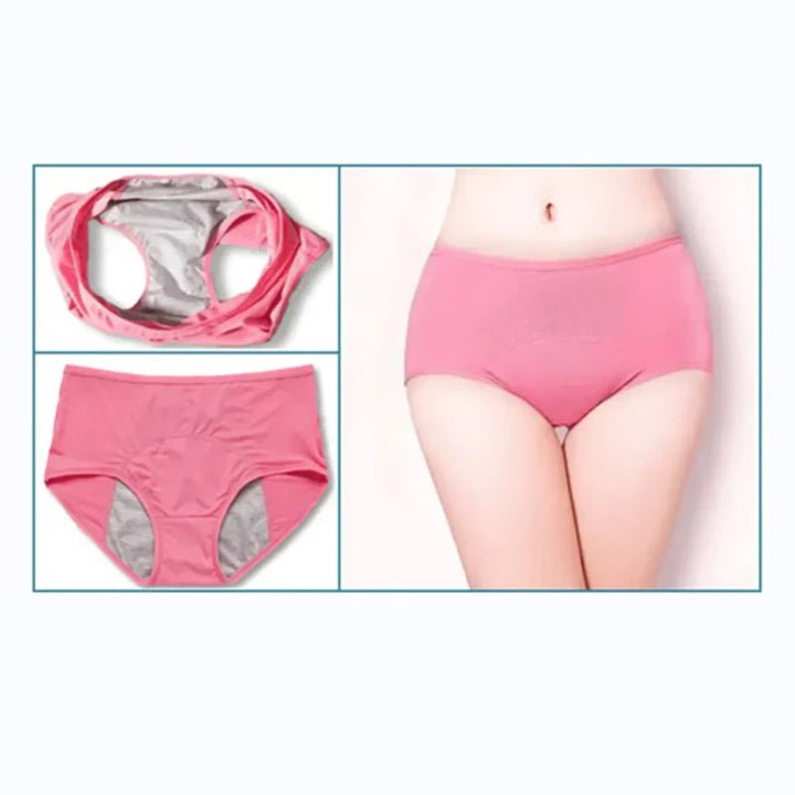 4Pcs/New NaterialSet High Waist Leak Proof Panties L-8XL