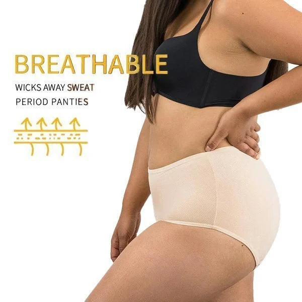4Pcs/New NaterialSet High Waist Leak Proof Panties L-8XL