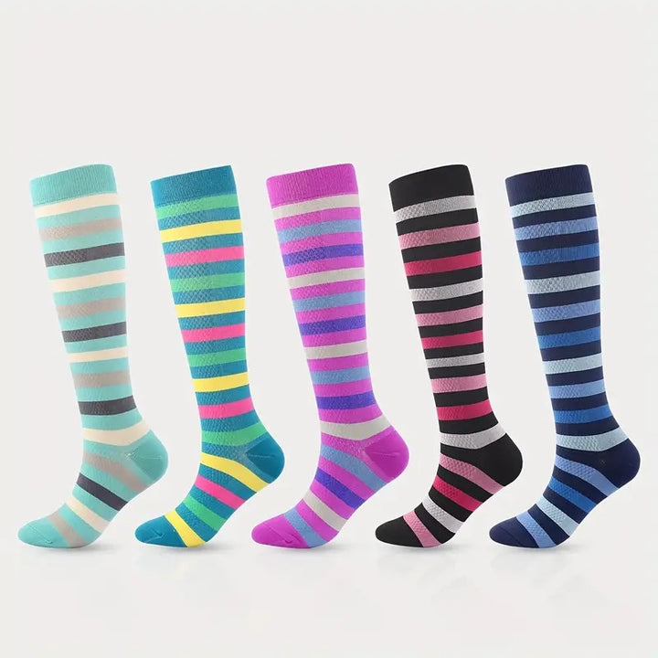 2023 Striped Compression Socks
