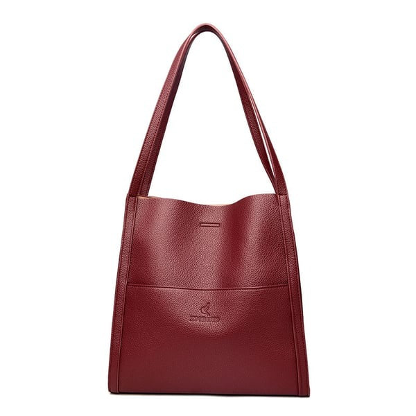 New Solid color simple genuine leather shoulder bag