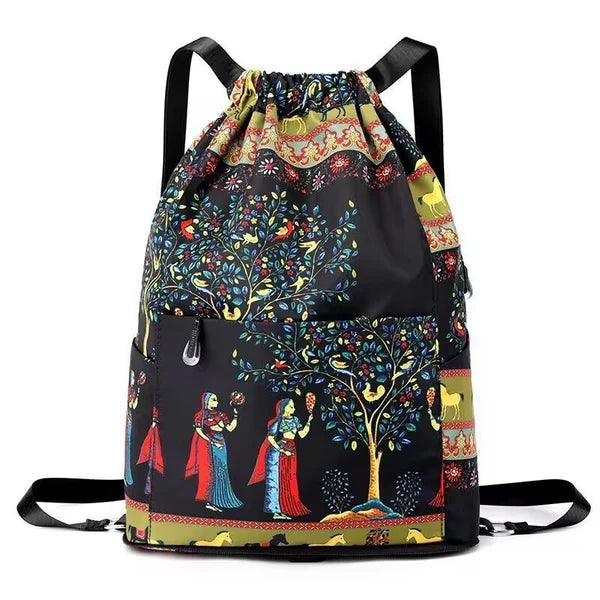 Drawstring Foldable Large Capacity Dry wet Separation Travel Sports Backpack