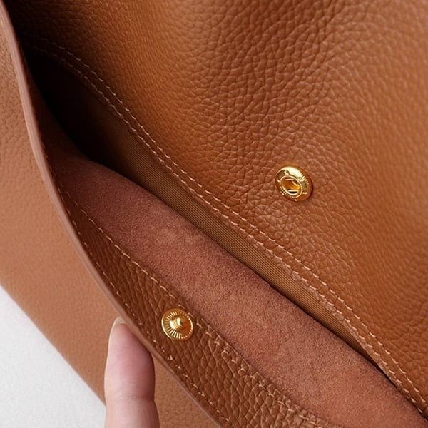 New Solid color simple genuine leather shoulder bag