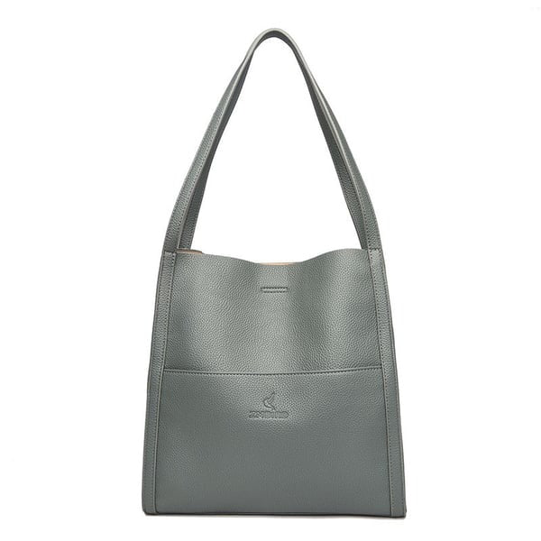 New Solid color simple genuine leather shoulder bag