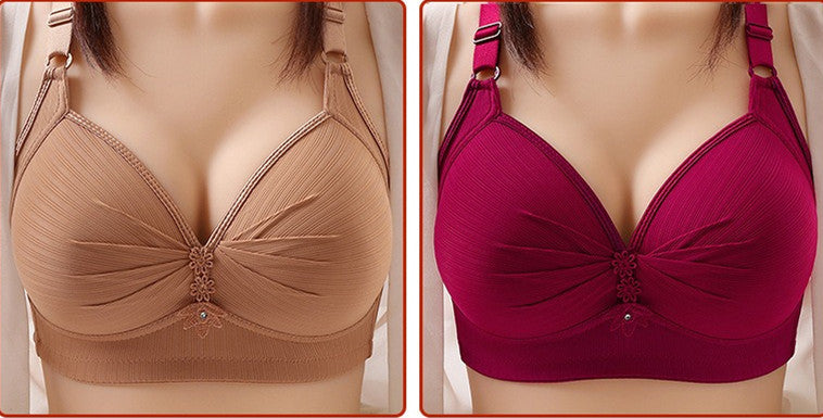 Plus Size Bra Women Underwear Wire Free Comfort Soft Thin