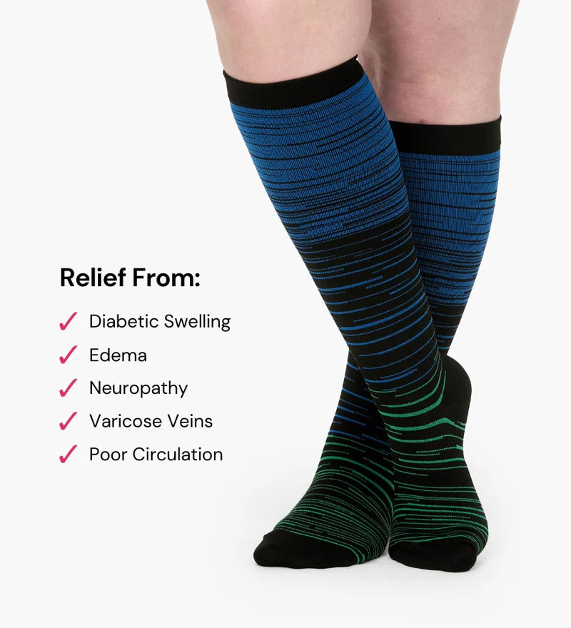 Plus Stylish Stripes Compression Socks