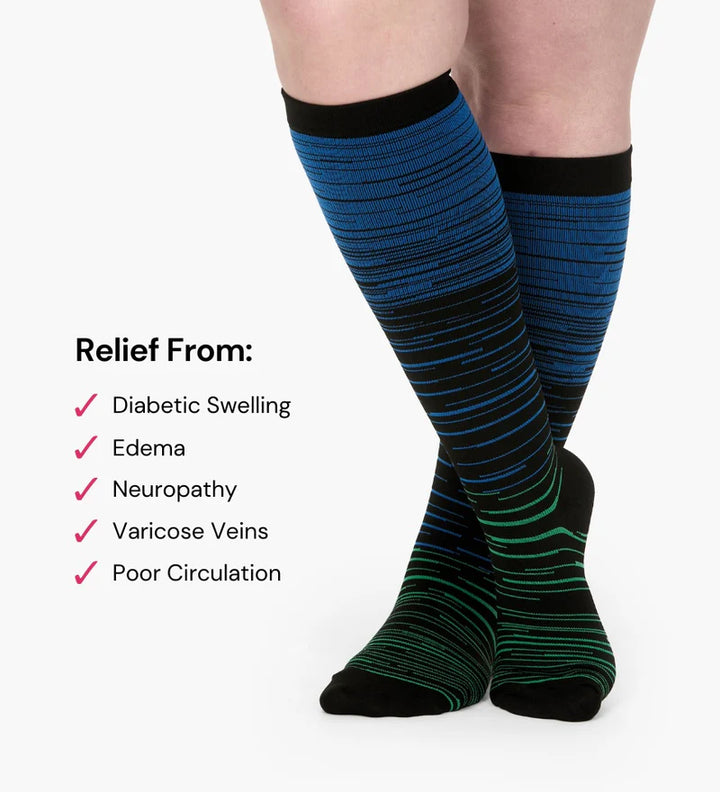Plus Stylish Stripes Compression Socks