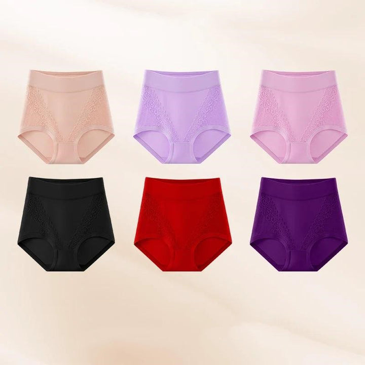 4Pcs/Elegant, Comfortable High-Waist Leakproof Panties for Seniors