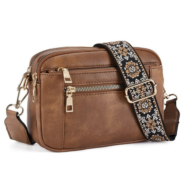 Handmade Colorful Straps Crossbody Leather Bags Purse