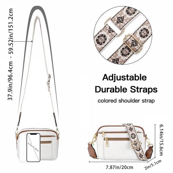 Handmade Colorful Straps Crossbody Leather Bags Purse