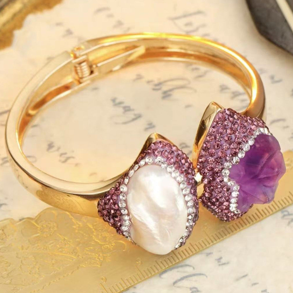 Handmade Amethyst Bracelet Secret Treasures Adjustable Bracelet