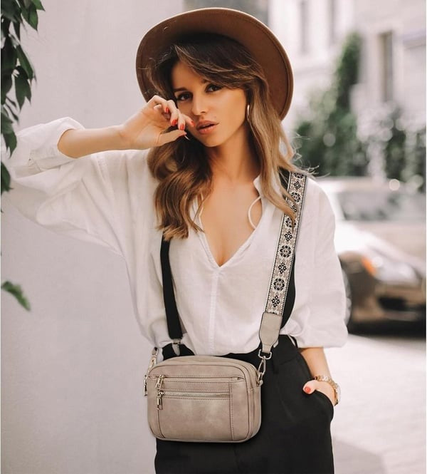 Handmade Colorful Straps Crossbody Leather Bags Purse