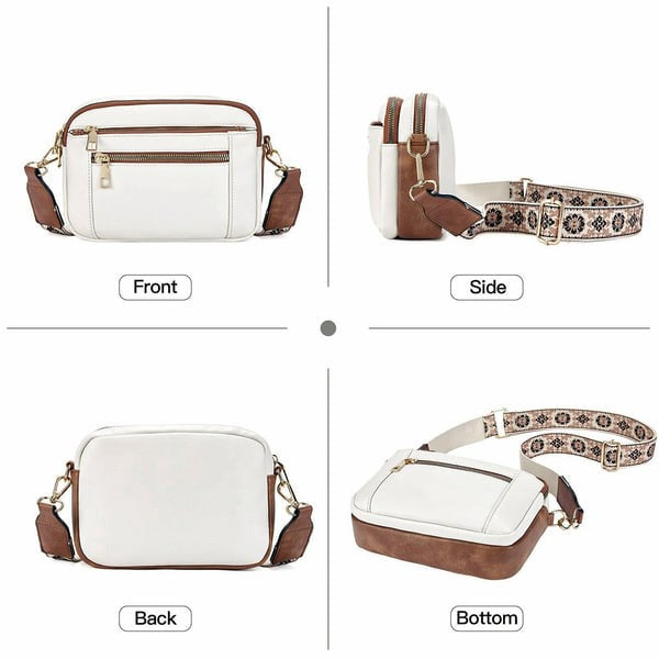 Handmade Colorful Straps Crossbody Leather Bags Purse