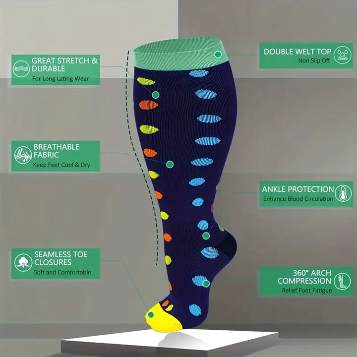 2023 Printed Compression Socks For Men Women