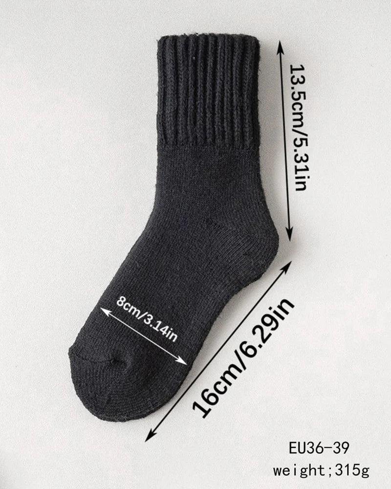 Cozy Ribbed Fleece Lined Crew Socks