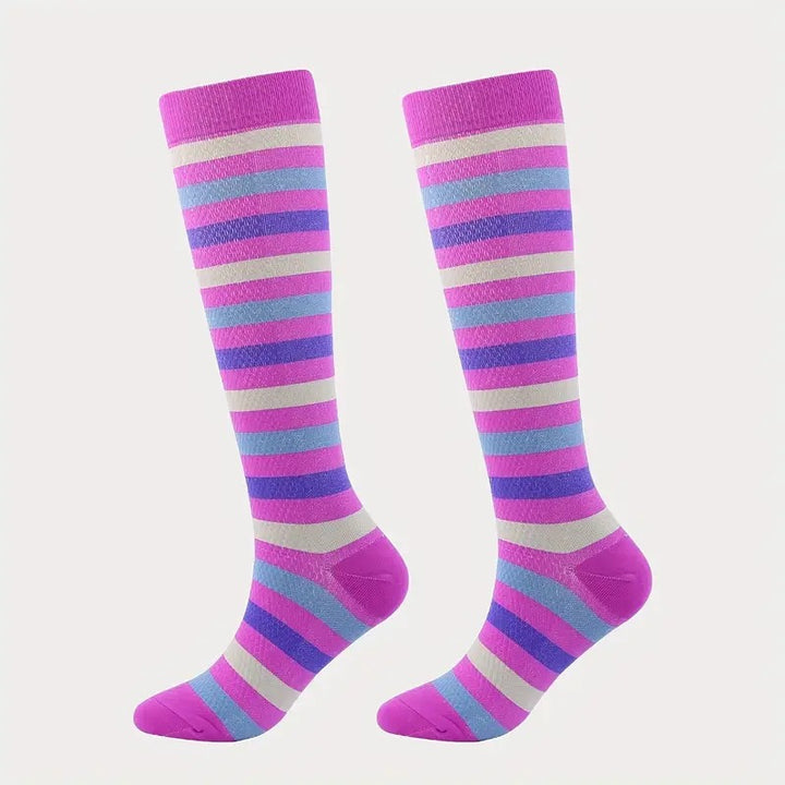 2023 Striped Compression Socks
