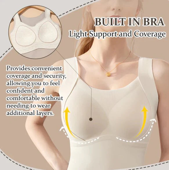 Womens Thermal Tank Tops With Built in Bra