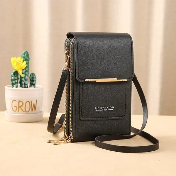 Anti theft leather bag