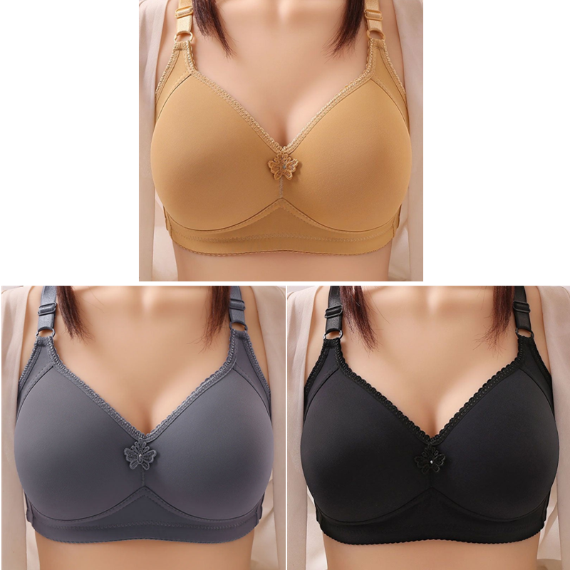UNDERWEAR WIRE FREE COMFORT BRA SOFT THIN BREATHABLE