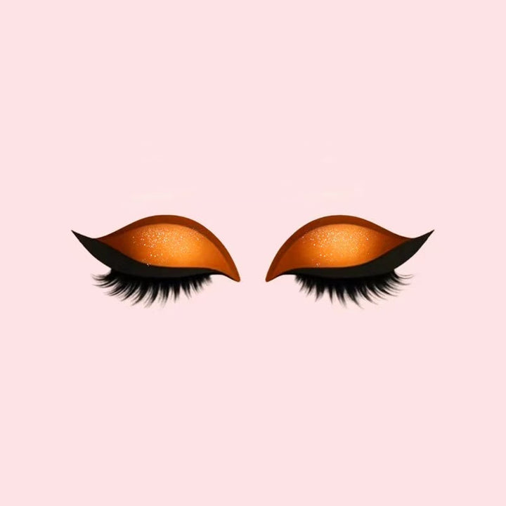 REUSABLE EYELINER AND EYELASH STICKERS WITH GLITTER