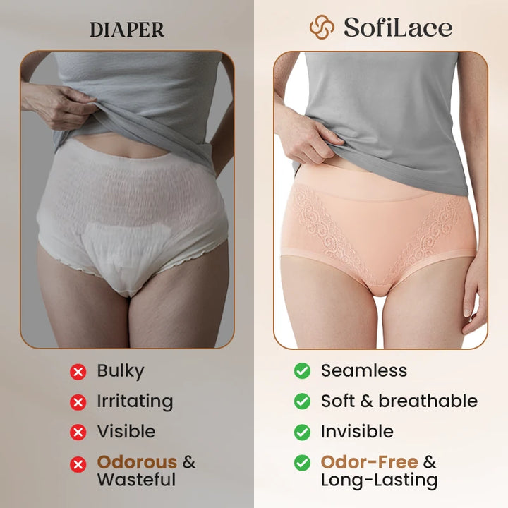 Elegant, Comfortable High-Waist Leakproof Panties for Seniors