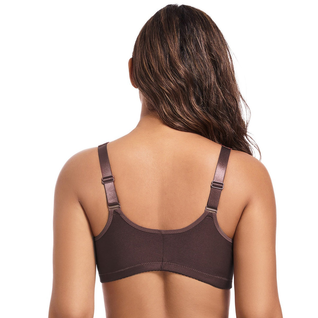 Plus size front button bra