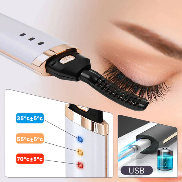 Portable electric eyelash curling