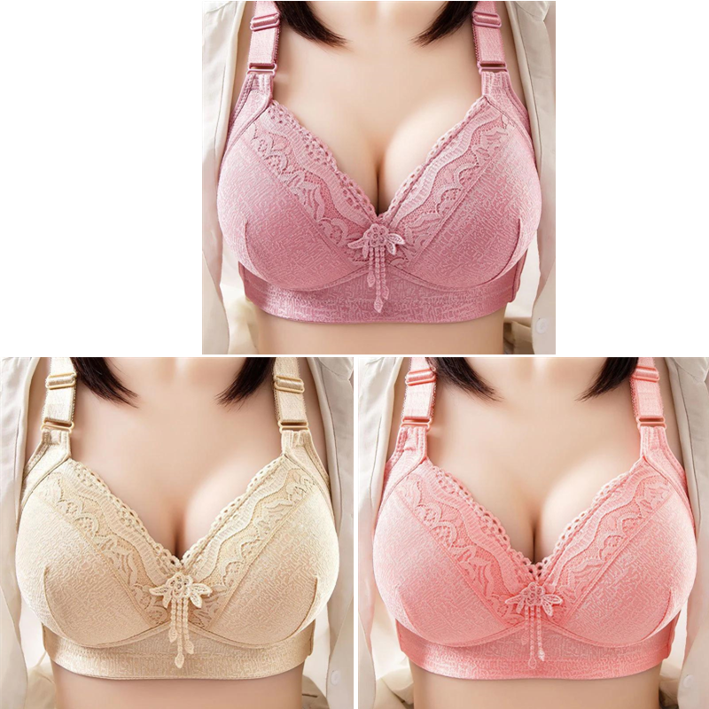 Lace plus size thin bra