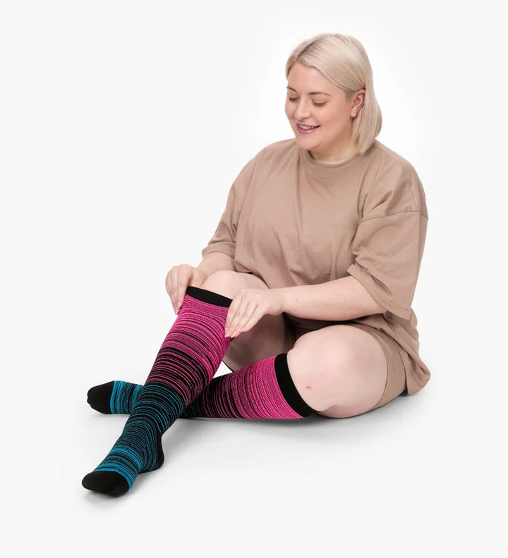 Plus Stylish Stripes Compression Socks