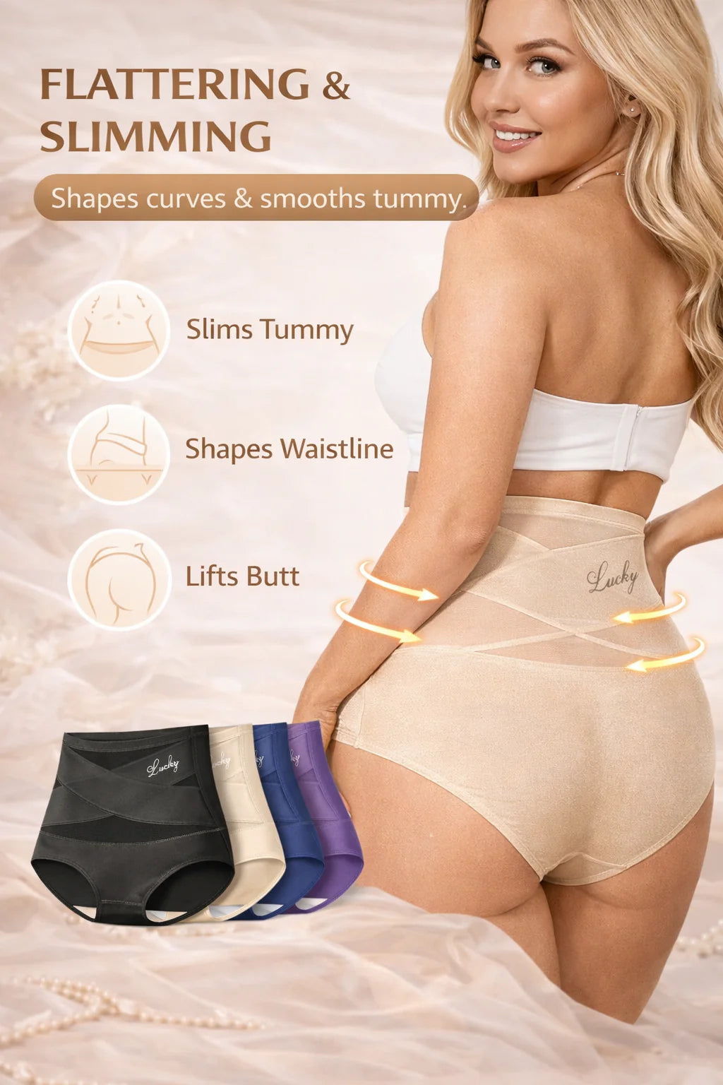 High Waist Tummy Control Seamless Shaping  Panties