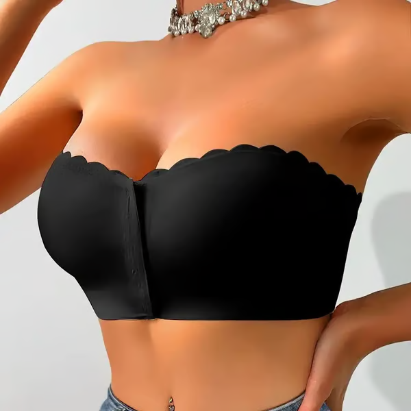 🔥❤️Seamless Front Closure Strapless Bandeau Bra