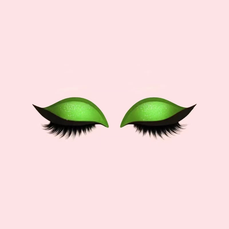 REUSABLE EYELINER AND EYELASH STICKERS WITH GLITTER