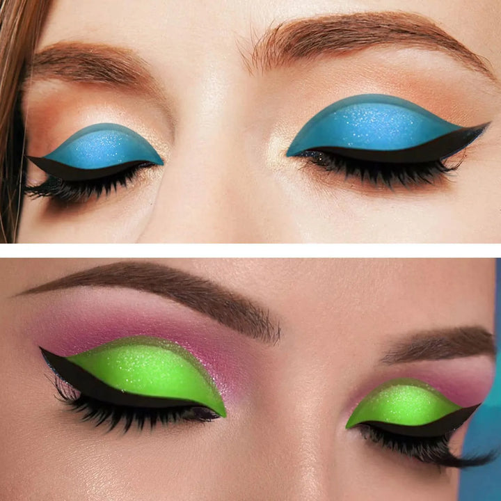 REUSABLE EYELINER AND EYELASH STICKERS WITH GLITTER