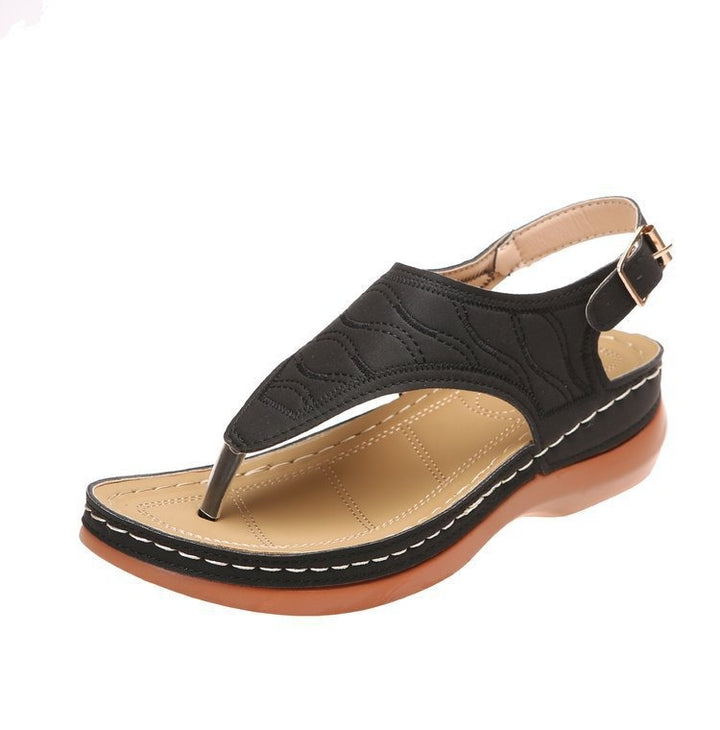 Leather Orthopedic Arch Support Sandals Diabetic Walking Sandals