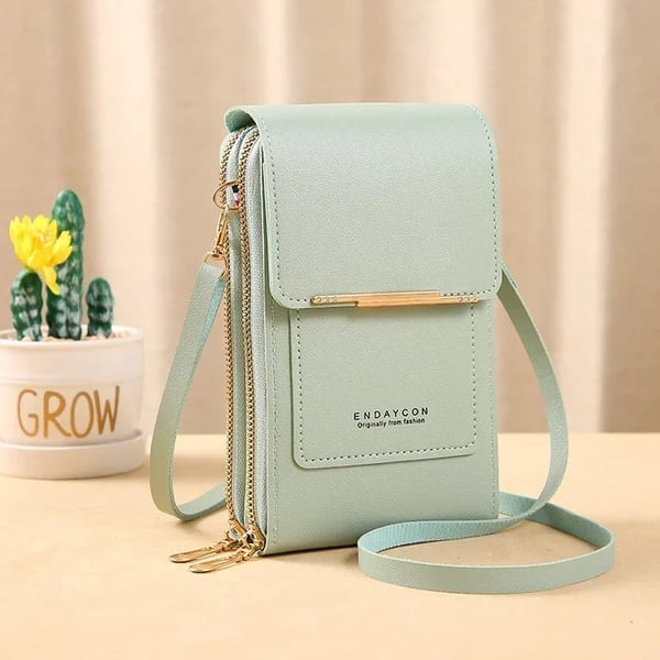 Anti theft leather bag