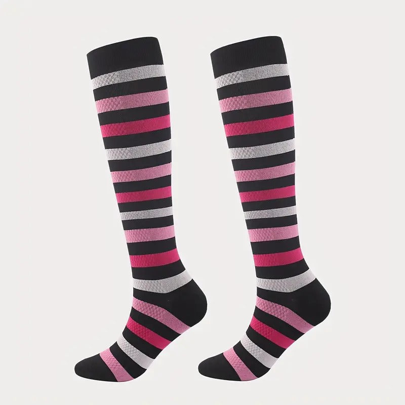 2023 Striped Compression Socks