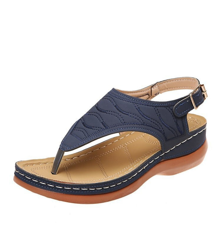 Leather Orthopedic Arch Support Sandals Diabetic Walking Sandals