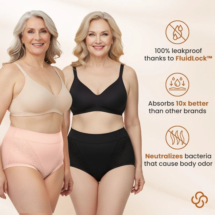 Elegant, Comfortable High-Waist Leakproof Panties for Seniors