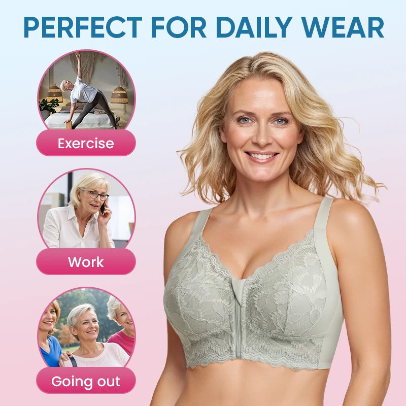 HOT SALE 70% OFF - Ultra Soft Front Zip Wireless Lifting Bra