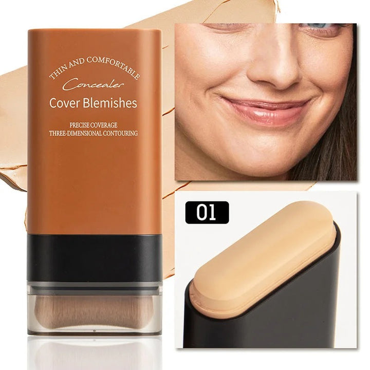 Instant Concealing Foundation Stick with Built in Brush
