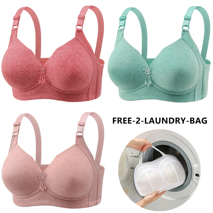 🔥Last Day Get a free sturdy lingerie laundry bag 🔥WIRE FREE COMFORT BREATHABLE Bra