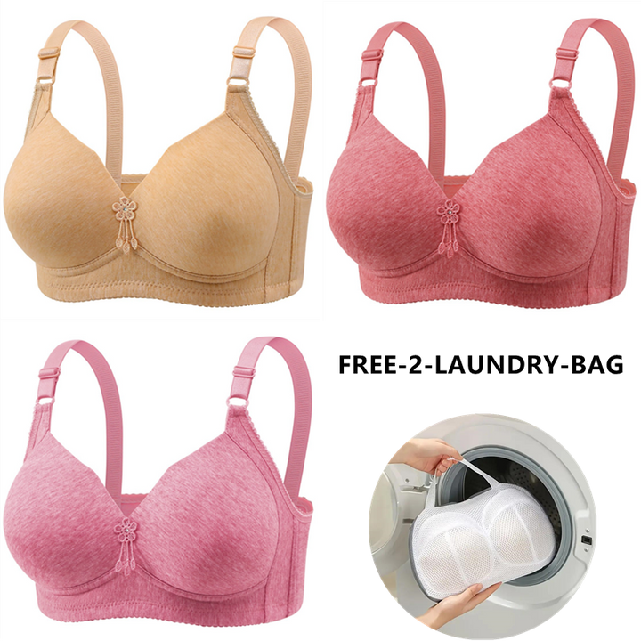 🔥Last Day Get a free sturdy lingerie laundry bag 🔥WIRE FREE COMFORT BREATHABLE Bra