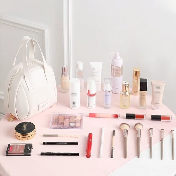 Multi layered Shell shaped Cosmetic Bag