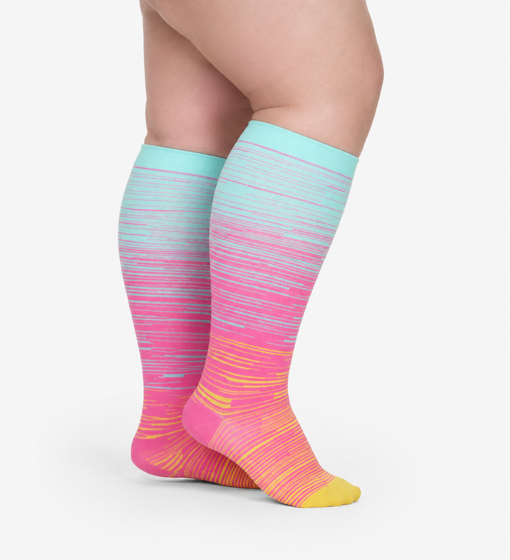 Plus Stylish Stripes Compression Socks