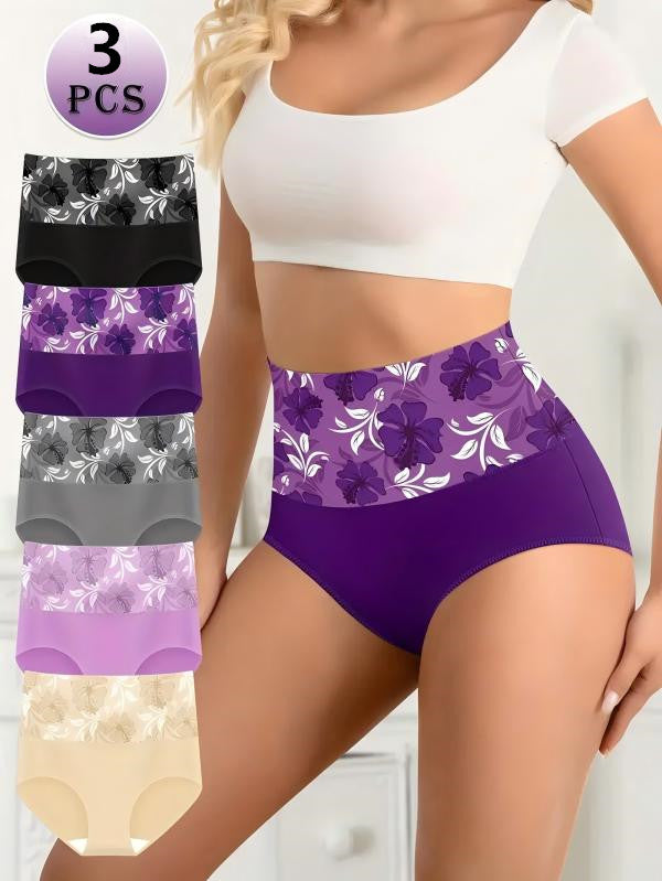 Cotton High Waist Abdominal Slimming Hygroscopic Antibacterial Panties