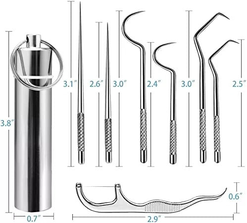 Stainless Steel Toothpick Set 7pcs